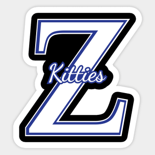 1920 Zetas Z Phi So Sweet Dove Love Z Kitty Blue Sticker